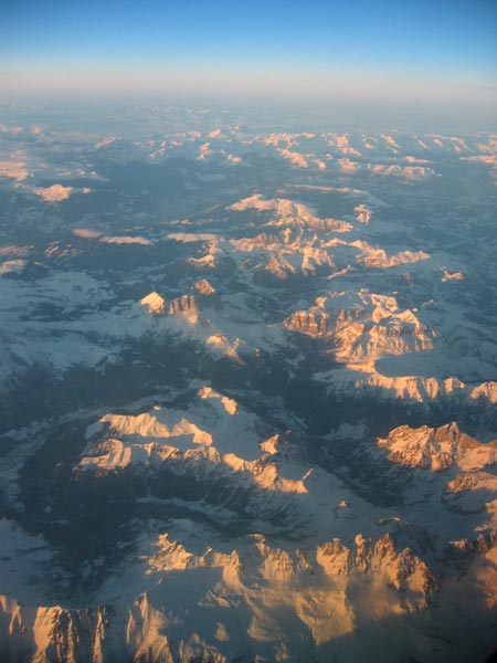 Alpy z letadla / The Alps from the plane