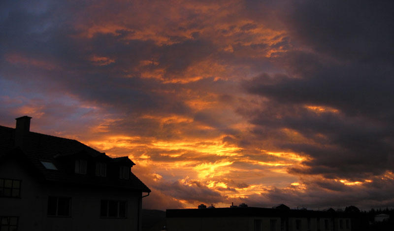 Západ slunce nad Rožnovem / Sunset above Rožnov